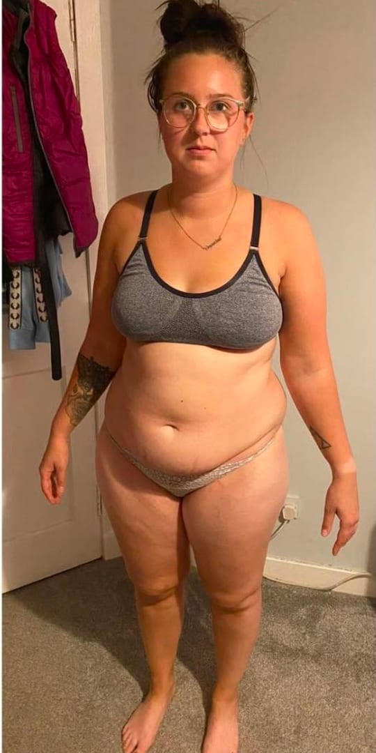 Impact Coaching client photographed at the start of her training with Calum